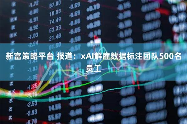 新富策略平台 报道：xAI解雇数据标注团队500名员工