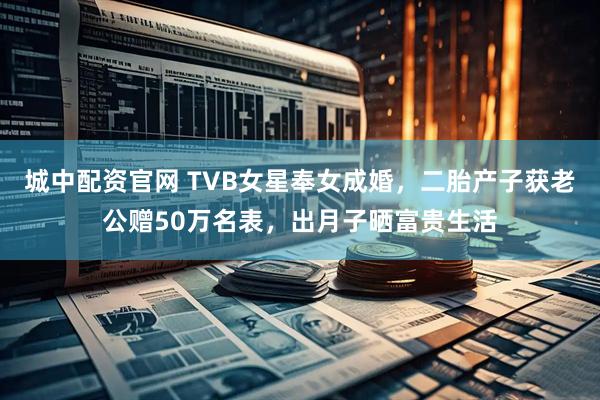 城中配资官网 TVB女星奉女成婚,二胎产子获老公赠50万名表,出月子晒富贵生活